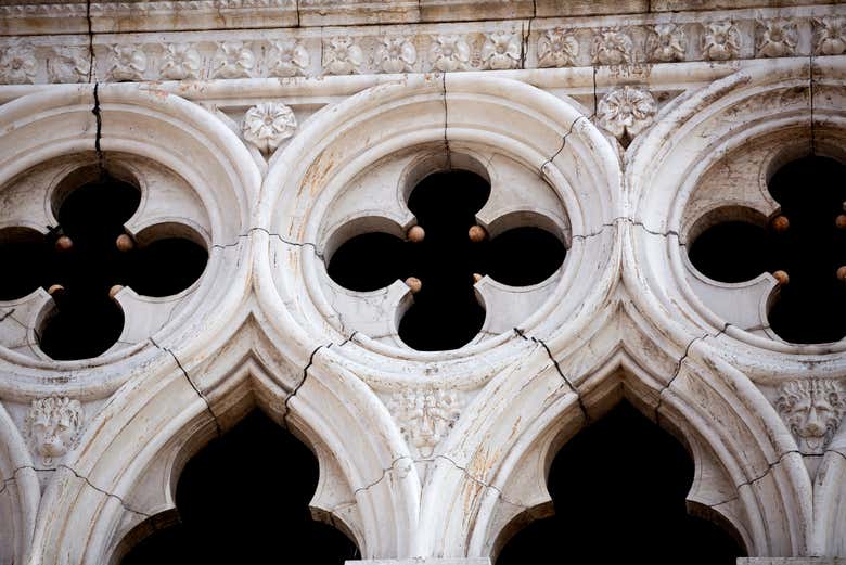 Detalhes da decoração do palácio