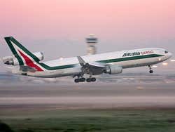 Chegando a Veneza de avião