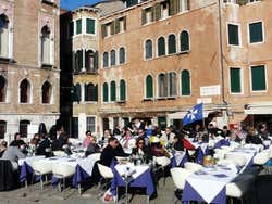 Terraço de restaurante em Veneza